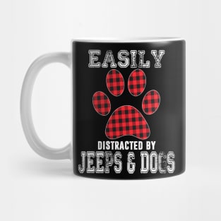 Easily Distracted Jeeps And Dogs Jeep Lover Jeep Men/Women/Kid Jeep Mug